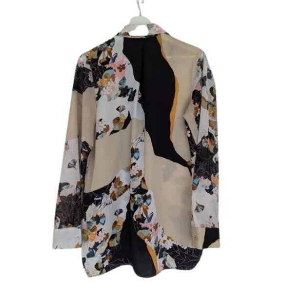 3.1 Phillip Lim For Target floral long sleeve button down top size M - Picture 7 of 9